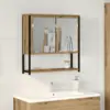 Image de vidaXL Armoire Miroir avec étagère Chêne artisanal 60 x 16 x 60 cm