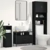 Image de vidaXL Meuble de Lavabo de Salle de Bain Chêne noir 80 x 30 x 60 cm