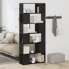 Image de vidaXL Ensemble meuble TV 80 x 24 x 186 cm Noir Bois d'ingénierie