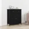 Image de vidaXL Buffet Chêne noir 70 x 30 x 80 cm Bois d'ingénierie