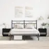 Image de vidaXL Table de nuit avec tiroir 2 pcs Chêne noir 45 x 34 x 44 cm