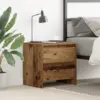 Image de vidaXL Cabinet de chevet avec tiroir Bois ancien 45 x 34 x 44,5 cm