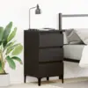 Image de vidaXL Cabinet de chevet Chêne noir 45 x 35 x 44 cm Bois d'ingénierie