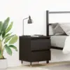 Image de vidaXL Cabinet de chevet Chêne noir 40 x 35 x 50 cm Bois d'ingénierie