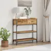 Image de vidaXL Table console Bois ancien 72,5 x 25 x 75 cm Bois d'ingénierie