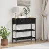 Image de vidaXL Table console Chêne noir 72,5 x 25 x 75 cm Bois d'ingénierie
