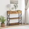 Image de vidaXL Table Console avec tiroir Bois ancien 75 x 28 x 75 cm