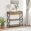 Image de vidaXL Table Console chêne artisanal 75 x 28 x 75 cm
