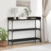 Image de vidaXL Table Console avec étagère Chêne noir 100 x 30 x 80 cm