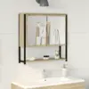 Image de vidaXL Miroir de salle de bain avec étagère Beige 60 x 16 x 60 cm