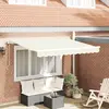 Image de vidaXL Auvent Rétractable Crème 250 x 200 cm tissu