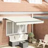 Image de vidaXL Auvent rétractable Crème 250 x 200 cm tissu