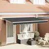 Image de vidaXL Auvent Rétractable Anthracite 350 x 200 cm tissu