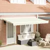 Image de vidaXL Cadre d'auvent Crème 400 x 200 cm Polyester avec revêtement PU