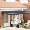 Image de vidaXL Auvent rétractable Anthracite 400 x 200 cm tissu