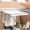 Image de vidaXL Cadre d'auvent Blanc 300 x 250 cm Polyester avec revêtement PU