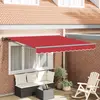 Image de vidaXL Cadre d'auvent Rouge 300 x 250 cm Polyester avec revêtement PU