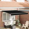Image de vidaXL Auvent Rétractable Noir 350 x 250 cm Polyester et Acier