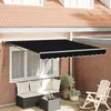 Image de vidaXL Cadre d'auvent Noir 350 x 250 cm Polyester avec revêtement PU
