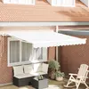 Image de vidaXL Auvent Rétractable Blanc 350 x 250 cm Polyester et Aluminium