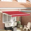 Image de vidaXL Auvent Rétractable Rouge 350 x 250 cm Polyester et Aluminium