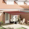 Image de vidaXL Auvent Rétractable orange et marron 400 ×300 cm tissu