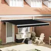 Image de vidaXL Auvent Noir 400 × 300 cm Polyester et Aluminium