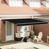 Image de vidaXL Cadre d'auvent Noir 400 × 300 cm Polyester avec revêtement PU