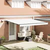 Image de vidaXL Auvent Rétractable Blanc 400 ×300 cm tissu