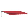 Image de vidaXL Auvent Rétractable with Rouge 400 × 300 cm tissu