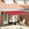Image de vidaXL Cadre d'auvent Rouge 400 × 300 cm Polyester avec revêtement PU