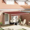 Image de vidaXL Tissu de auvent Orange et marron 400 × 350 cm Polyester
