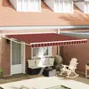 Image de vidaXL Auvent Rétractable Jaune et Orange 400 × 300 cm Tissu et acier