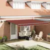 Image de vidaXL Auvent Rétractable orange et marron 450 ×300 cm tissu