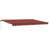 Image de vidaXL Auvent Rétractable orange et marron 450 × 350 cm, Store de balcon, store rétractable moderne, parasol extérieur, matériaux anti-UV, abri de jardin, couverture de patio