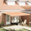 Image de vidaXL Auvent rétractable Jaune et Orange 450 × 350 cm Polyester