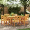 Image de vidaXL Chaises de jardin 6 pcs Naturel Bois d'Acacia Massif