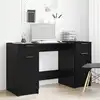 Image de vidaXL Bureau avec porte Chêne noir 133 x 50 x 75 cm Bois d'ingénierie