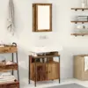 Image de vidaXL Ensemble de mobilier de salle de bain 2 pc Marron