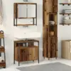 Image de vidaXL Ensemble de mobilier de salle de bain avec étagère 2 pcs Marron