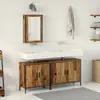 Image de vidaXL Meubles de salle de bain 3 pcs Marron Bois d'ingénierie