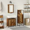 Image de vidaXL Ensemble de mobilier de salle de bain avec porte 3 pcs Marron