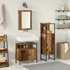 Image de vidaXL Ensemble de mobilier de salle de bain avec porte 3 pcs Marron