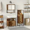 Image de vidaXL Ensemble de mobilier de salle de bain avec étagère 3 pcs Marron