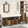 Image de vidaXL Ensemble de mobilier de salle de bain 4 pcs Bois Ancien