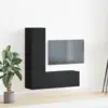 Image de vidaXL Ensemble meuble TV 3 pc Chêne noir Bois d'ingénierie