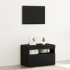 Image de vidaXL Cabinet de chevet Chêne noir 60 x 35 x 40 cm Bois d'ingénierie