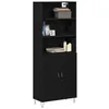 Image de vidaXL Haut Armoire 2 pc Chêne noir 69,5 x 34 x 180 cm
