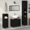 Image de vidaXL Ensemble de mobilier de salle de bain 3 pcs Chêne noir