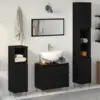 Image de vidaXL Ensemble de mobilier de salle de bain 3 pcs Chêne noir